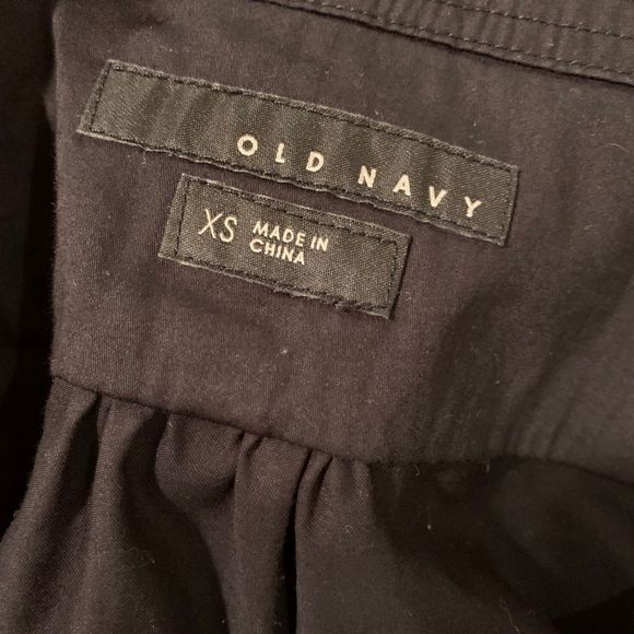 Old Navy Black Push Button Down Size XSmall - Picture 11 of 13